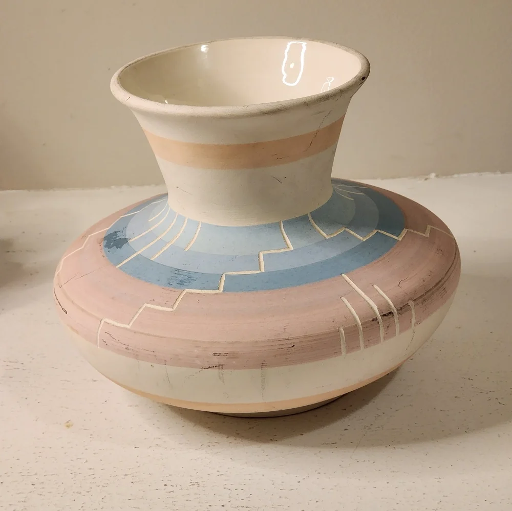 Southwest Clay‎ Pot Vase Signed By Artist (Stiles)